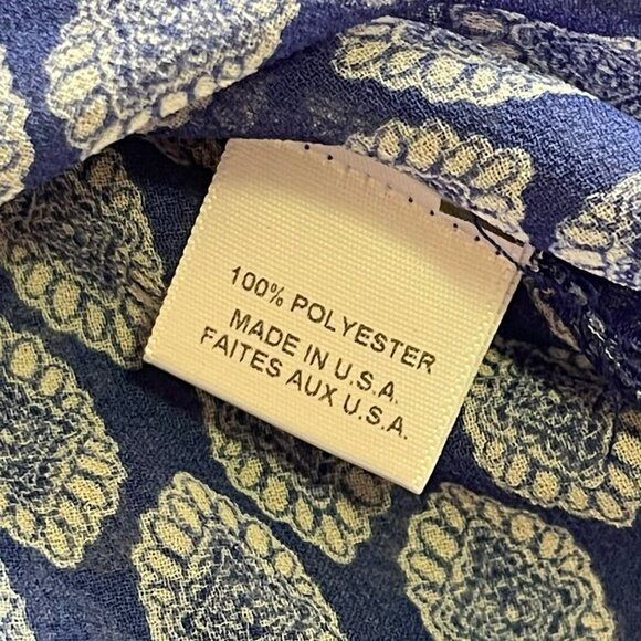 Misa Nahla Tiered Ruffle Skirt Blue Lapis Tile Small NWT $245 - Picture 6 of 6